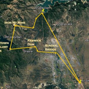 Shasta Dam Tour Route